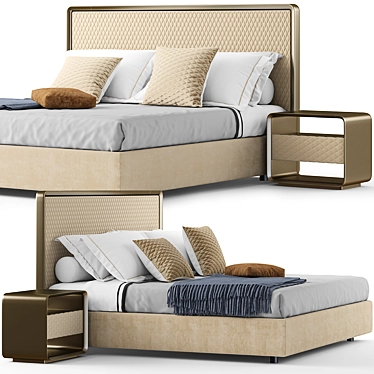 Reflex OH Bed - Modern and Stylish Design 3D model image 1 