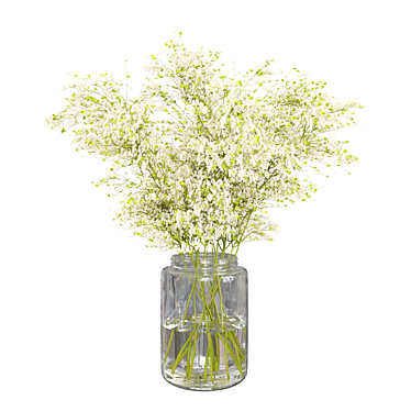 Ethereal Gypsophila Stems Bouquet 3D model image 1 