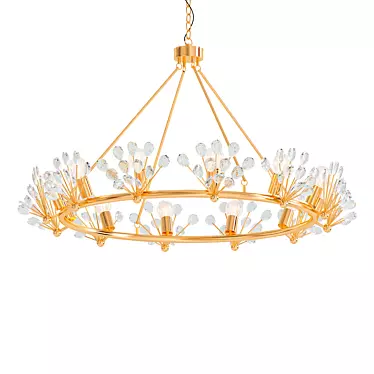 Elegant Zinnia Crystal Chandelier 3D model image 1 