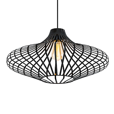 Vintage Industrial Hanging Light 3D model image 1 