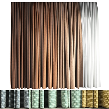 Product Title: Maharam Merit Portiere Fabric 3D model image 1 