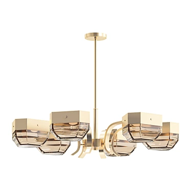 Elegant Designer Gallery Chandelier 3D model image 1 