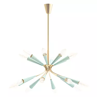 French Sputnik Style Chandeliers 3D model image 1 