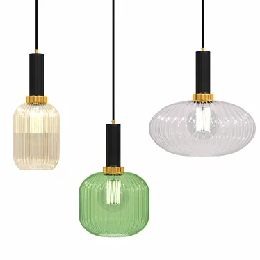 Modern IRIC C Pendant Light 3D model image 1 