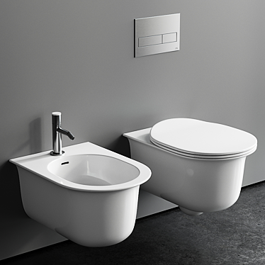 Artceram Chic Wall-hung WC & Bidet 3D model image 1 