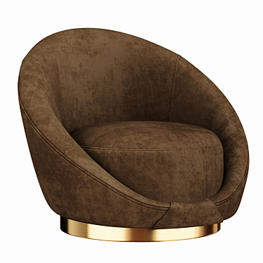 Blush Pink Selini Swivel Chair 3D model image 1 