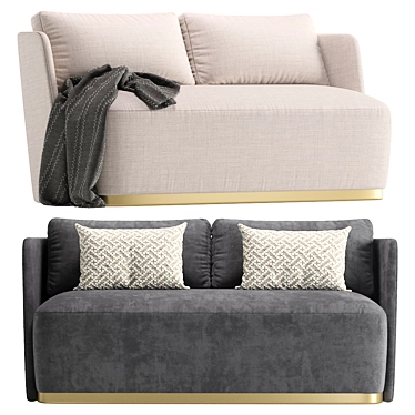 Luxury Sofa Set - McQueen Cazarina Interiors 3D model image 1 