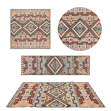 Versatile Rug Set: 8 Variations for Close-Up & Distance Shots 3D model image 1 