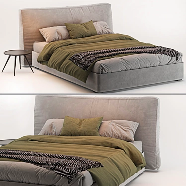 Flou MyPlace Bed 01: Modern Comfort 3D model image 1 