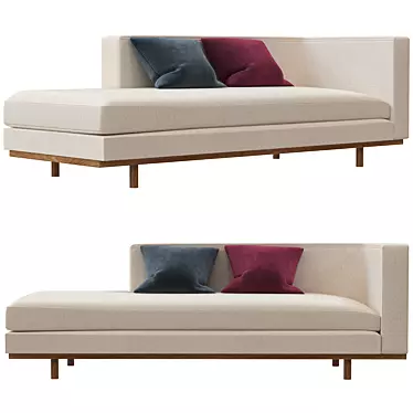 Elegant Brady Chaise Lounge 3D model image 1 