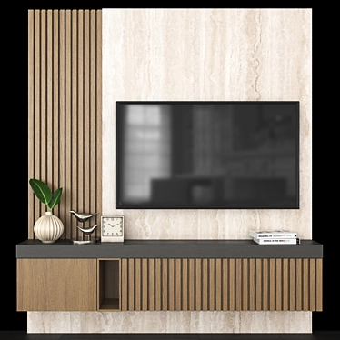 Modern TV Wall Set110 - Stylish and Functional 3D model image 1 