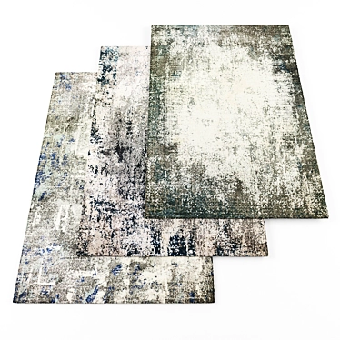 Ocean-Inspired Modern Rugs (Set of 6) 3D model image 1 