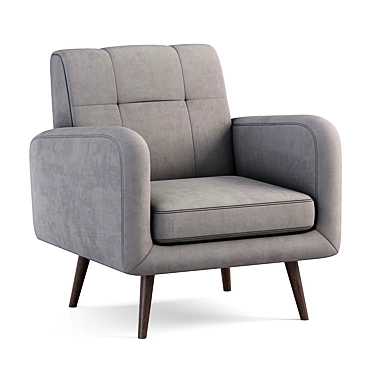 Modern Keflavik Arm Chair: Mid-century Style 3D model image 1 