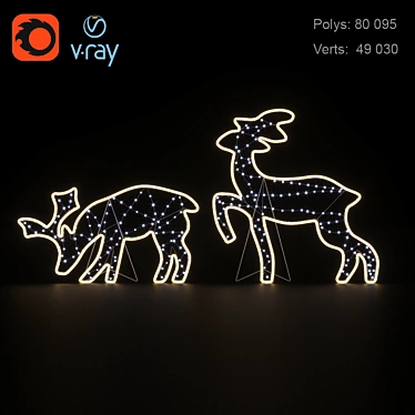 LED Deer Figures