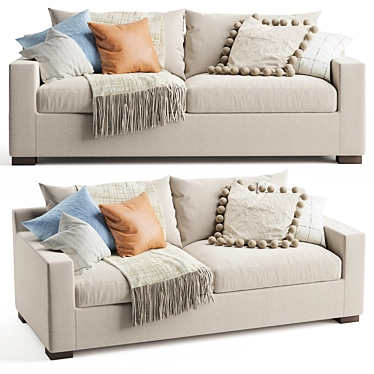 Sloan Sleeper Sofa: Modern Comfort for Any Space 3D model image 1 