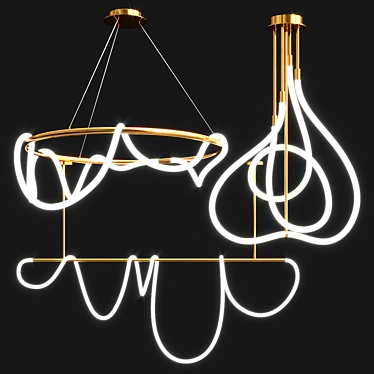 Elegant Illumination: GLORIFY Chandeliers 3D model image 1 