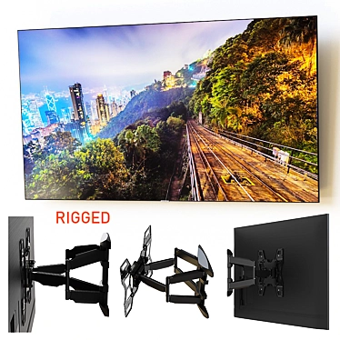 Samsung 70" LED TV with Swivel Mount 3D model image 1 