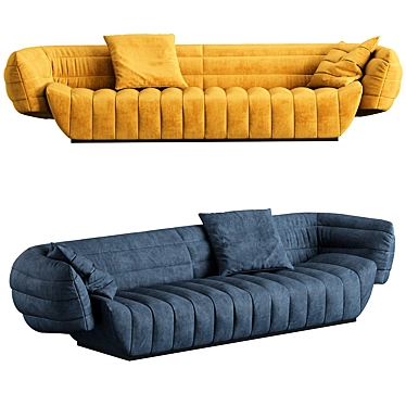 Tactile Sofa: Customizable Color 3D model image 1 