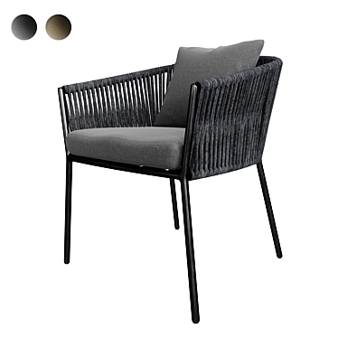 Modern Porto Outdoor Dining Chair 3D model image 1 