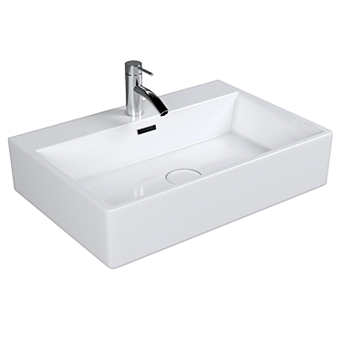 Elegant Italian Ceramic Sink 3D model image 1 