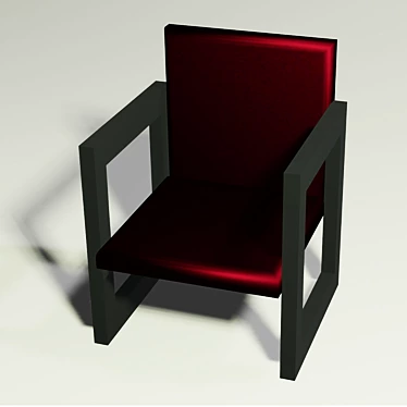 Crimson Comfort: Stylish Armchair 3D model image 1 