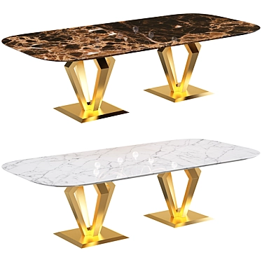 Sleek Ritz Tavolo Dining Table 3D model image 1 