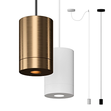 ILED Pendant Lamp: Modern Aluminum Design 3D model image 1 