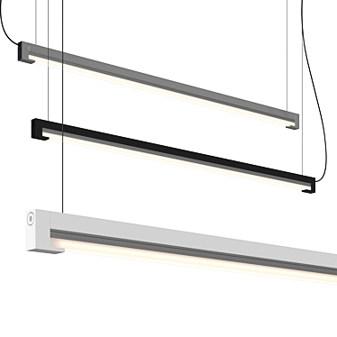 Sleek Adjustable Pendant Lamp 3D model image 1 