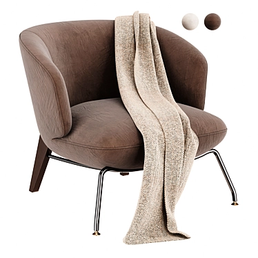 Elegant Penelope Armchair: Timeless Comfort 3D model image 1 