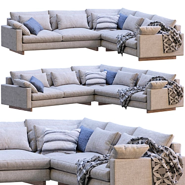 West Elm Harmony Sofa: Sleek and Stylish 3D model image 1 