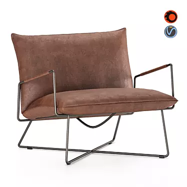 Title: Luxurious Leather Earl Armchair 3D model image 1 