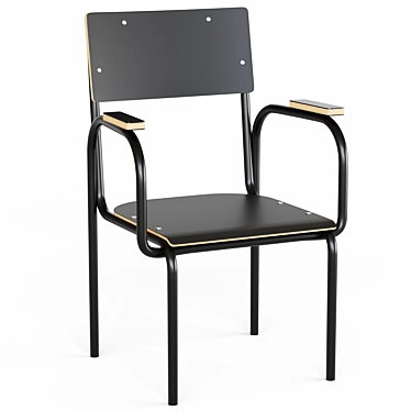 Hiba School Style Armchair: Classy Comfort for Students 3D model image 1 