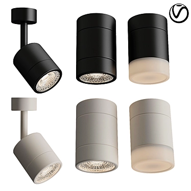 Letroh Ceiling Spot: Adjustable Lighting 3D model image 1 