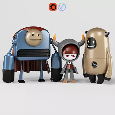 Robot Friends: 3D Models for V-Ray & Corona 3D model image 1 