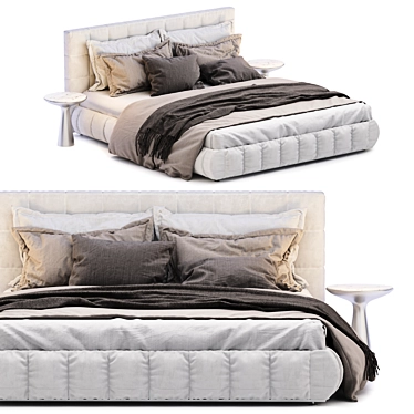 Luxury Sax Bed - Modern, UV Mapped 3D model image 1 