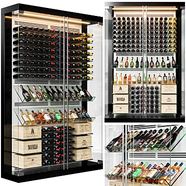 Elegant Wine Cellar Storage Solution 3D model image 1 