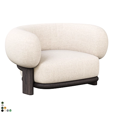 Sleek Bol Armchair: Contemporary Comfort 3D model image 1 