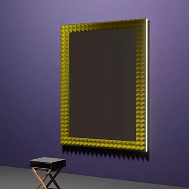 Stylish Mirror Frame 3D model image 1 