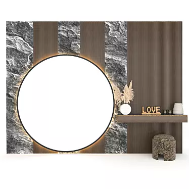 Modern Wall Panel: Versatile Home Decor 3D model image 1 