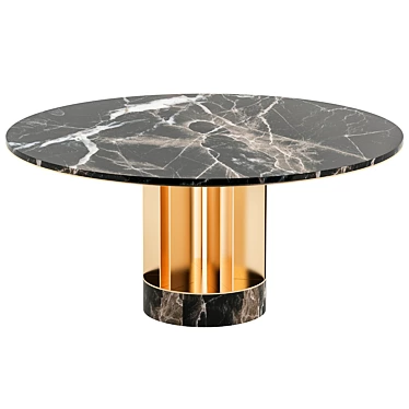 Elegant Plaza Dining Table 3D model image 1 