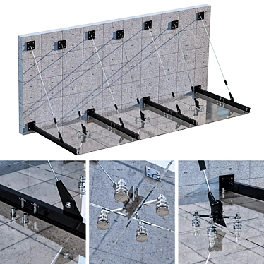 Modern Glass Canopy: Vray & Corona 3D model image 1 