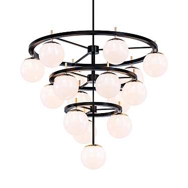 Elegant Alluria 36-inch Chandelier 3D model image 1 