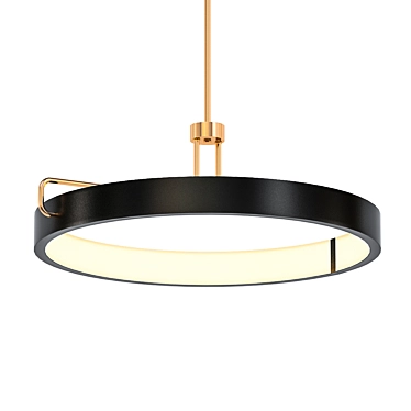 Pemberton Black Brass LED Pendant 3D model image 1 