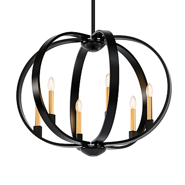 Elata: 27" Orbital Chandelier 3D model image 1 