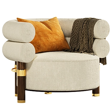 Mezzo Rogers Armchair: Modern Elegance for Your Home 3D model image 1 