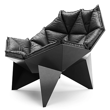 Modern Black Armchair: Q1 3D model image 1 