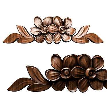 Wooden Flower Overlay 3D model image 1 