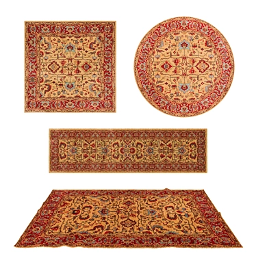 Versatile Rug Set with Varying Textures 3D model image 1 