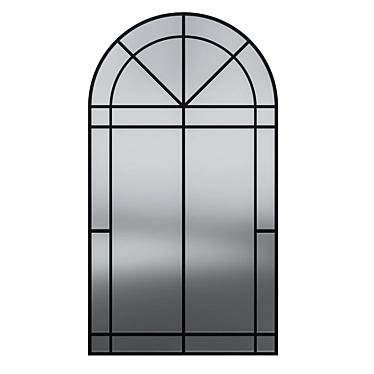 Antique Metal Mirror Window Wall Art 3D model image 1 