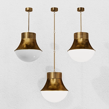 Precision Large Pendant: Elegant Lighting by Kelly Wearstler 3D model image 1 